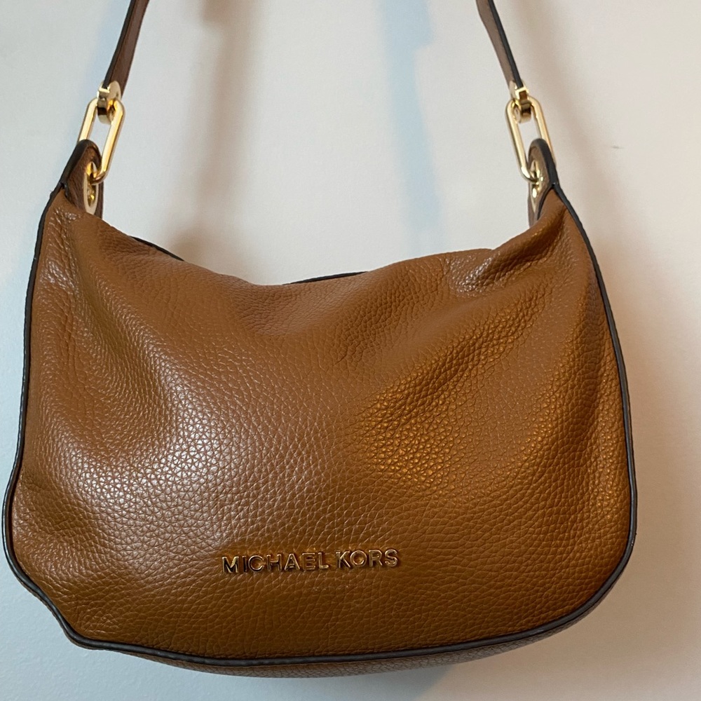 Michael Kors leather hobo messenger bag